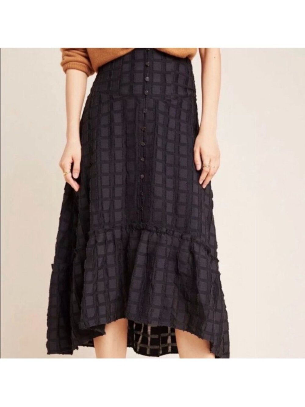 Anthropologie Maeve merida flounced midi skirt